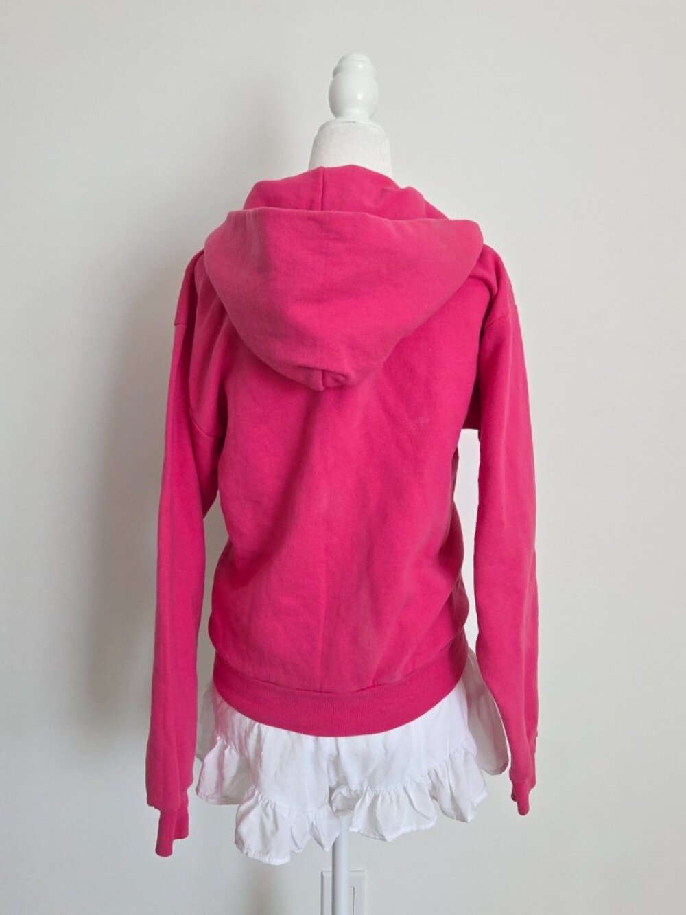Vtg US Open Pink Hoodie Youth XL Tennis Athleisure Preppy Y2K Sporty Full Zip - Picture 2 of 16